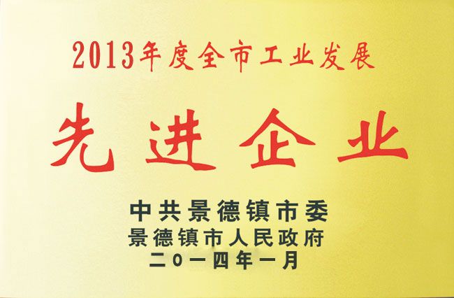 2013年度全市工業(yè)發(fā)展先進(jìn)企業(yè)